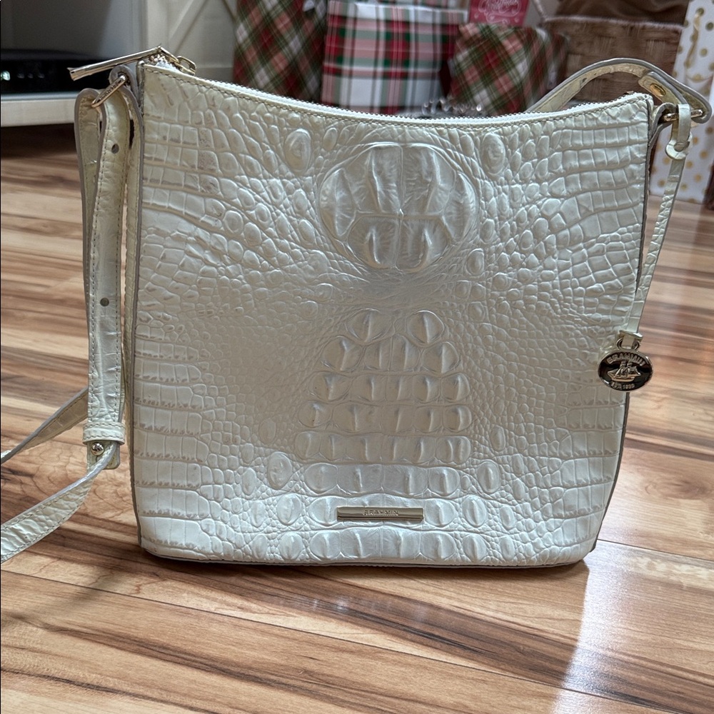 Brahmin Katie Crocodile-Embossed leather Shoulder Bag